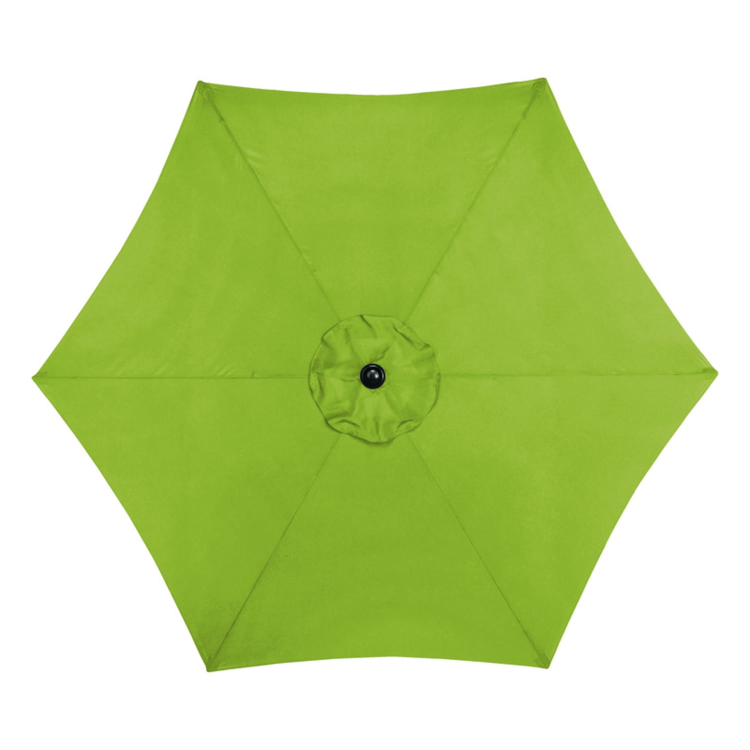 Living Accents 9' Outdoor Patio Market Umbrella, Push Button Tilt, Crank, 6 Ribs, Sage
