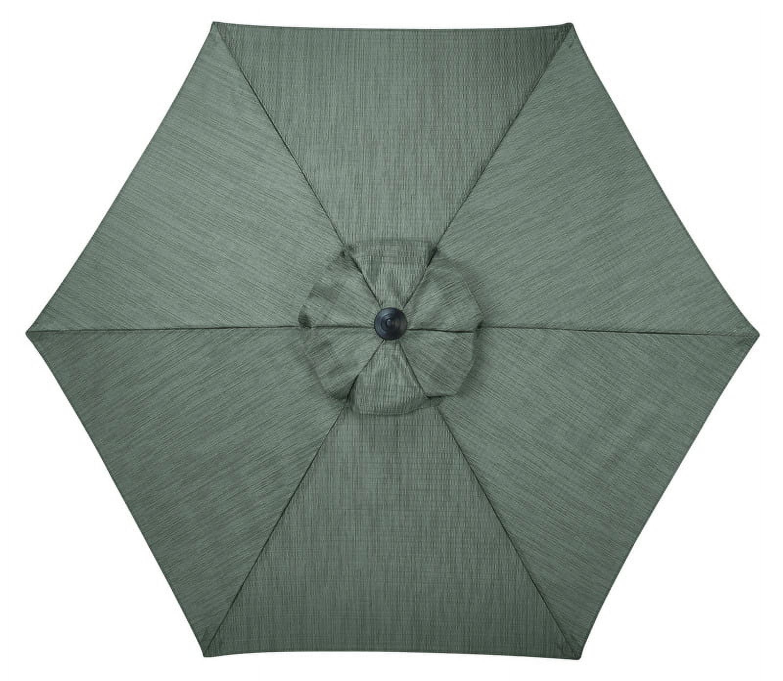 brookstone patio umbrella Living Accents 9 ft. Tiltable Gray Brookstone Patio Umbrella