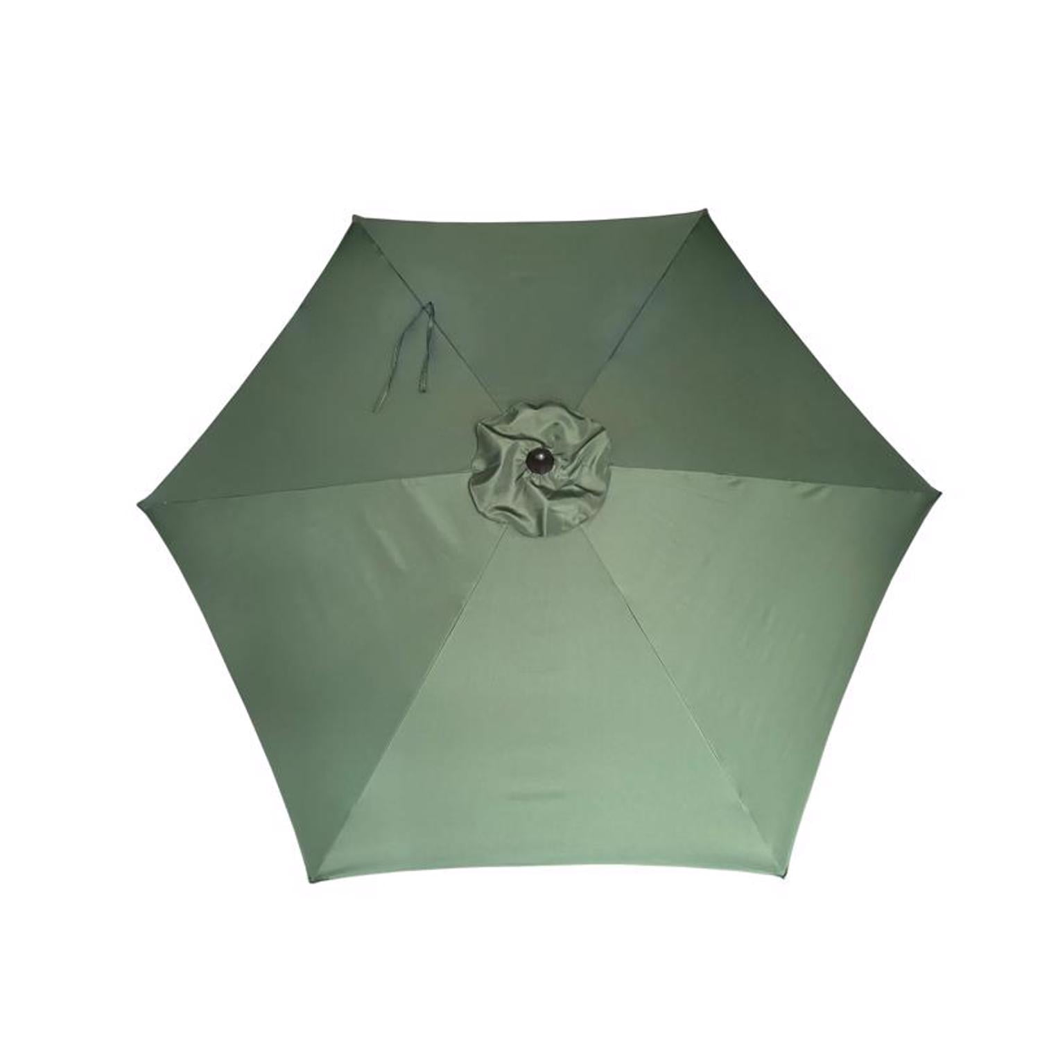Living Accents 9 ft. Tiltable Hunter Green Market Umbrella