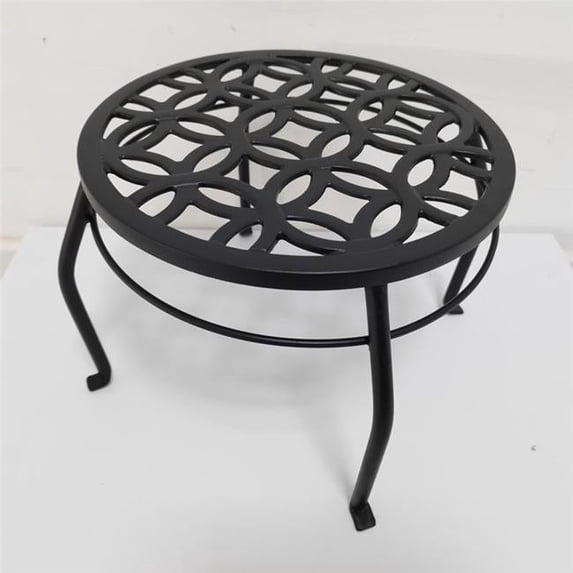 Living Accents 8104236 9 in. Cast Iron Plant Stand, Black