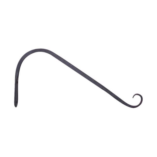 Living Accents Black Wrought Iron 12 in. H Forged Angled Plant Hook 1 ...