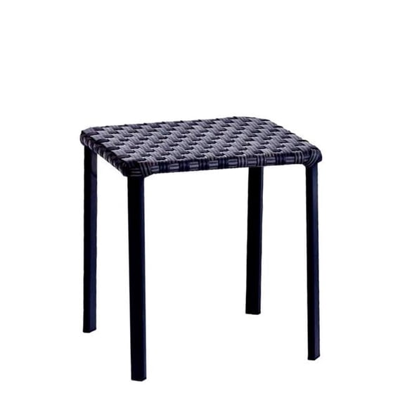 Living Accents 8081459 Brown Square Wicker Stackable Side Table