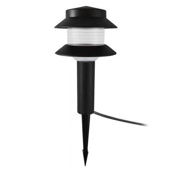 Living Accents Glass Low Voltage 0.5 W LED Pagoda Light in Black