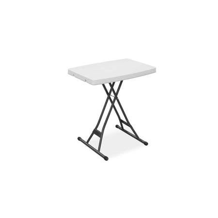 Living Accents 18"x27" Rectangular Plastic Folding Tray Table in White
