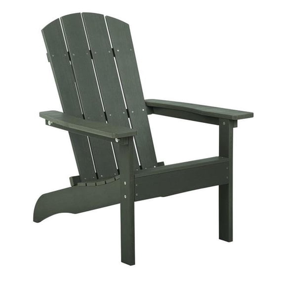 Living Accents 8798639 Resin Adirondack Chair, Slate