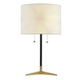 thumbnail image 1 of Living Design 2 Light Antique Brass And Black Metal Table Lamp, 1 of 3