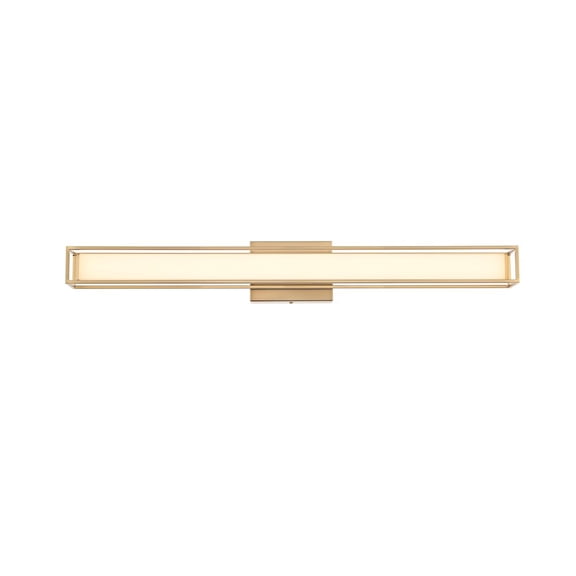 Living District Aden 31 Inch Led Wall Sconce In Satin Gold