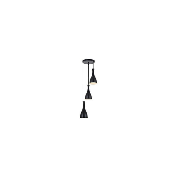 Living District Aiken 3 Light Black Pendant