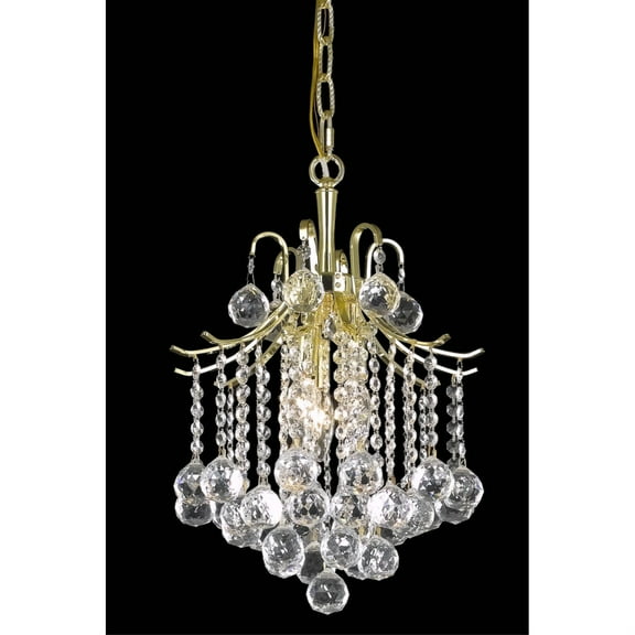 Amelia Collection Pendant D12in H15in Lt:3 Gold finish