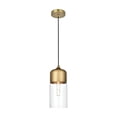 thumbnail image 1 of Living District Ashwell 5 Inch Pendant Clear Shade in Satin Gold, 1 of 10