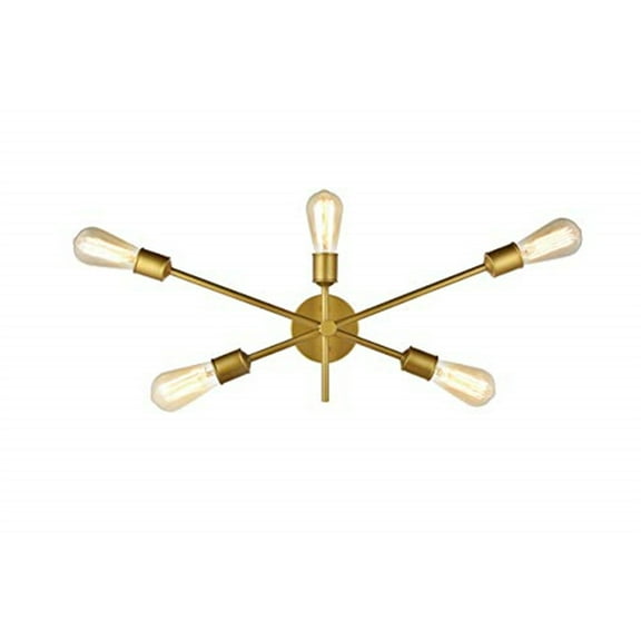 Living District Axel 5 Lights Brass Wall Sconce