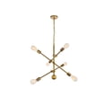 thumbnail image 1 of Living District Axel 6-Light Metal Pendant in Brass & Clear Finish, 1 of 9