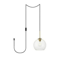 Living District Baxter 1-Light Mid-Century Metal Pendant in Brass Finish