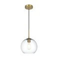 thumbnail image 1 of Living District Baxter 10 Inch Pendant Clear Shade in Satin Gold, 1 of 10