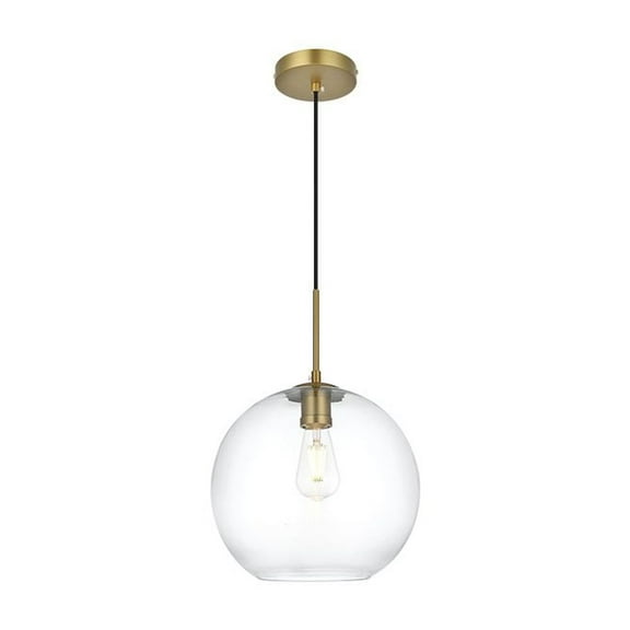Living District Baxter 12 Inch Pendant Clear Shade in Satin Gold