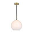 thumbnail image 1 of Living District Baxter 12 Inch Pendant Frosted White Shade in Satin Gold, 1 of 10