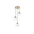 thumbnail image 1 of Living District Baxter 18 Inch Flush Mount Clear Shade in Satin Gold, 1 of 10