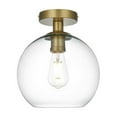 thumbnail image 1 of Living District Baxter 18 Inch Flush Mount Clear Shade in Satin Gold, 1 of 9