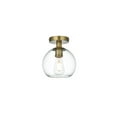 thumbnail image 1 of Living District Baxter 8 Inch Flush Mount Clear Shade in Satin Gold, 1 of 9