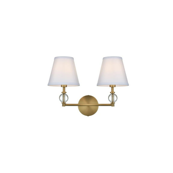 Living District Bethany 17 inch Wall Sconce in Satin Gold