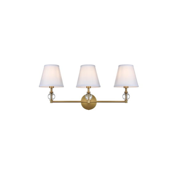 Living District Bethany 27 inch Wall Sconce in Satin Gold