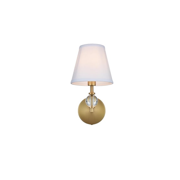 Living District Bethany 7 inch Wall Sconce in Satin Gold