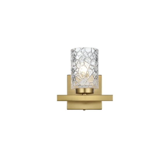Living District Cassie 7 inch Wall Sconce in Satin Gold