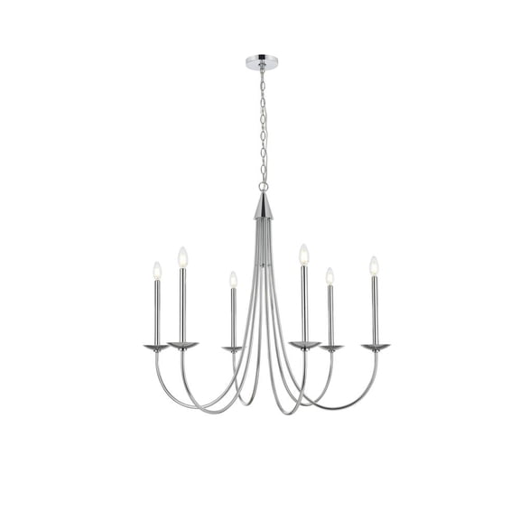 Living District Cohen 36 inch chandelier in Chrome