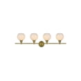 thumbnail image 1 of Living District Collier 4 Light Satin Gold And Frosted White Glass Wall Sconce, 1 of 8