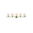 thumbnail image 1 of Living District Collier 5 Light Satin Gold and Frosted White Glass Wall Sconce, 1 of 8