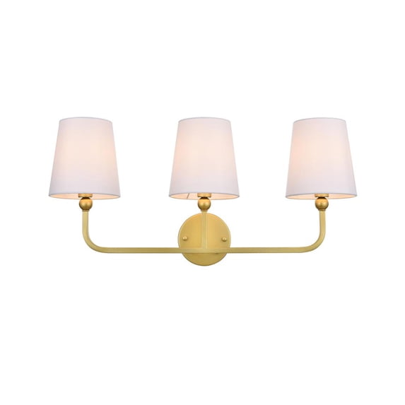 Colson 3 light Brass and Clear Bath Sconce