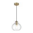 thumbnail image 1 of Living District Destry 8 Inch Pendant Clear Shade in Satin Gold, 1 of 10