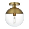 thumbnail image 1 of Living District Eclipse 10" Flush Mount Clear Shade In Chrome, 1 of 9