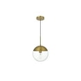 thumbnail image 1 of Living District Eclipse 10 Inch Pendant Clear Shade in Chrome, 1 of 9