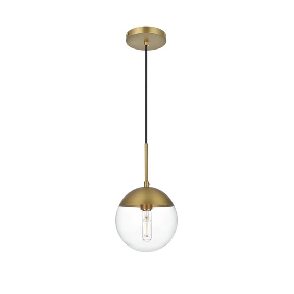 Living District Eclipse 8" Pendant Clear Shade In Chrome