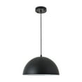 thumbnail image 1 of Living District Forte 1-Light Mid-Century Metal Pendant in Black Finish, 1 of 14