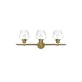 thumbnail image 1 of Living District Gene 3 Light Satin Gold And Clear Glass Wall Sconce, 1 of 8