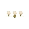 thumbnail image 1 of Living District Gene 3 Light Satin Gold And Frosted White Glass Wall Sconce, 1 of 8