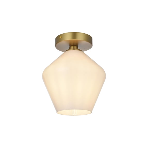Elegant Lighting LD2255SG Gene 8" Wide Semi-Flush Ceiling Fixture - Gold