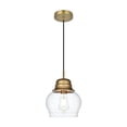 thumbnail image 1 of Living District Kenna 8 Inch Pendant Clear Shade in Satin Gold, 1 of 10