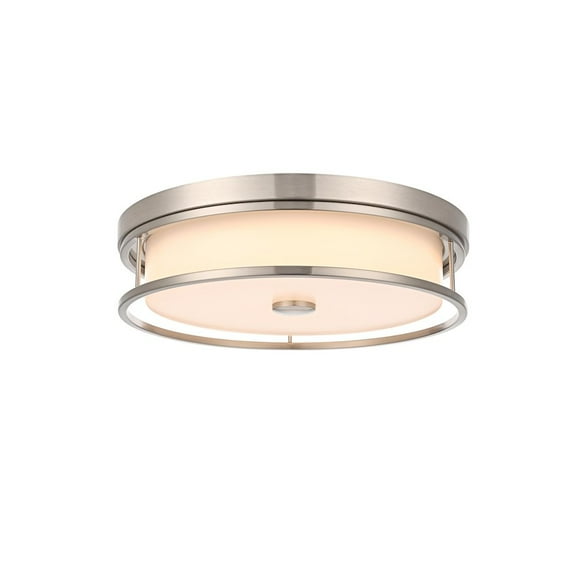 Living District Kolson 16 Inch Led Flush Mount In Polished Nickel