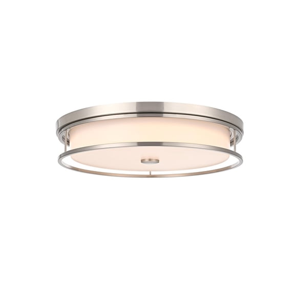 Living District Kolson 20 Inch Led Flush Mount In Polished Nickel