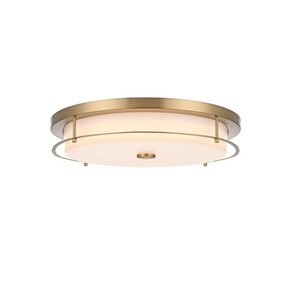 Living District Kolson 20 Inch Led Flush Mount In Satin Gold