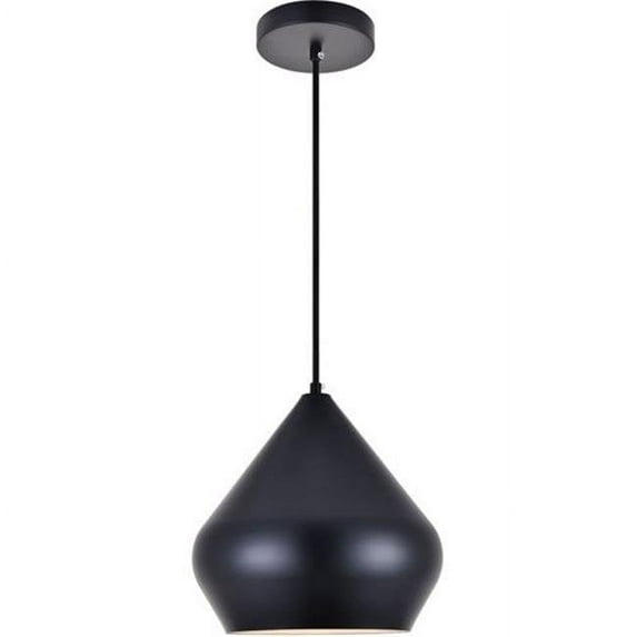 Living District LD2401BK Axiom 1 Light Black Pendant - 14 x 14 x 12.30 in.