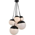 thumbnail image 1 of Living District Eclipse 6 Lights Black Pendant With Frosted White Glass, 1 of 4