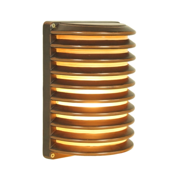 Living District LDOD2401 7.3 in. Ogun 60W Outdoor Wall Lantern with Frosted Glass Lens, Oil Bronze