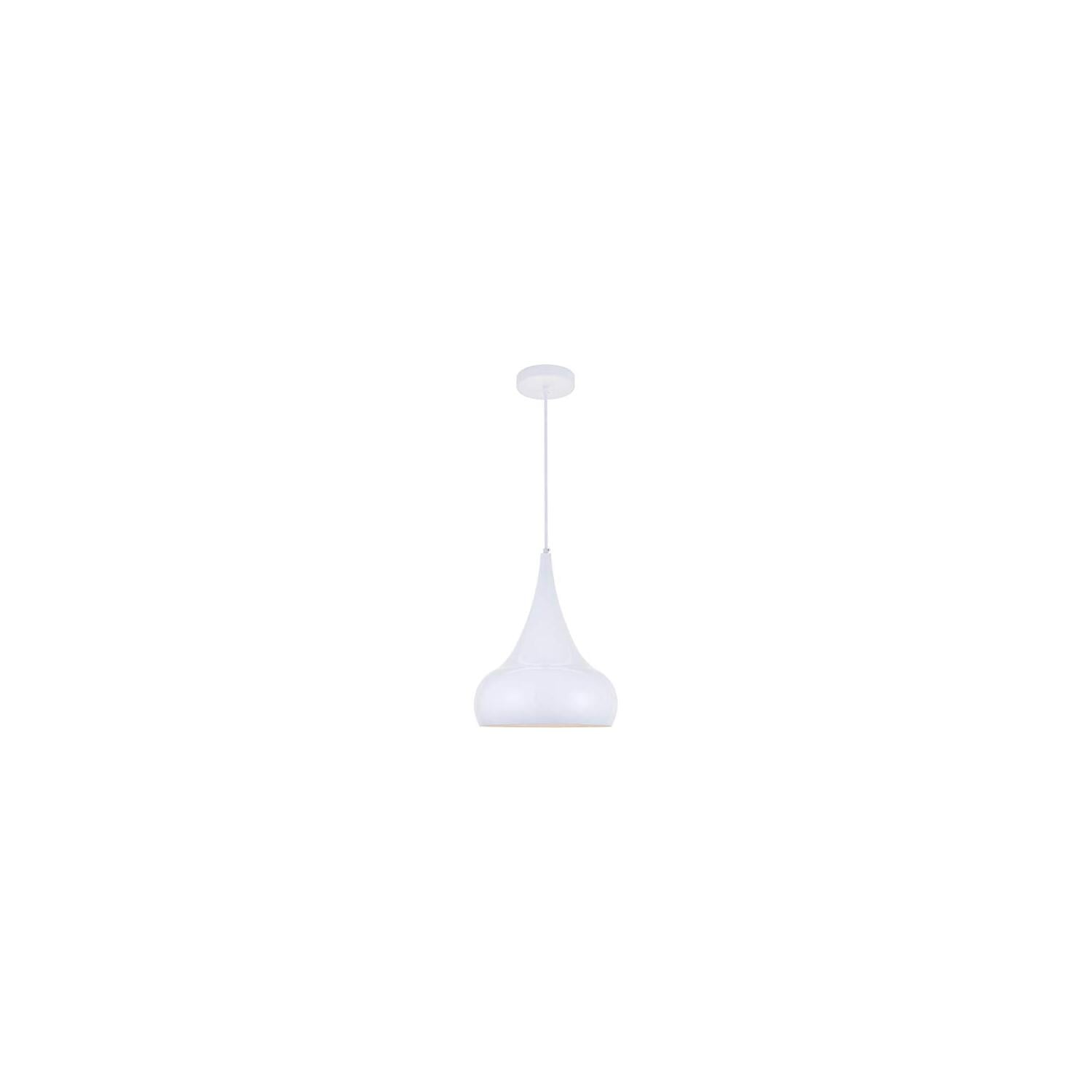 White Aluminum Contemporary Pendant Light