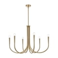 thumbnail image 1 of Living District Layne 36" 6-Light Transitional Metal Chandelier in Gold, 1 of 9