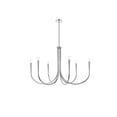thumbnail image 1 of Living District Layne 42" 6-Light Transitional Metal Chandelier in Chrome, 1 of 9