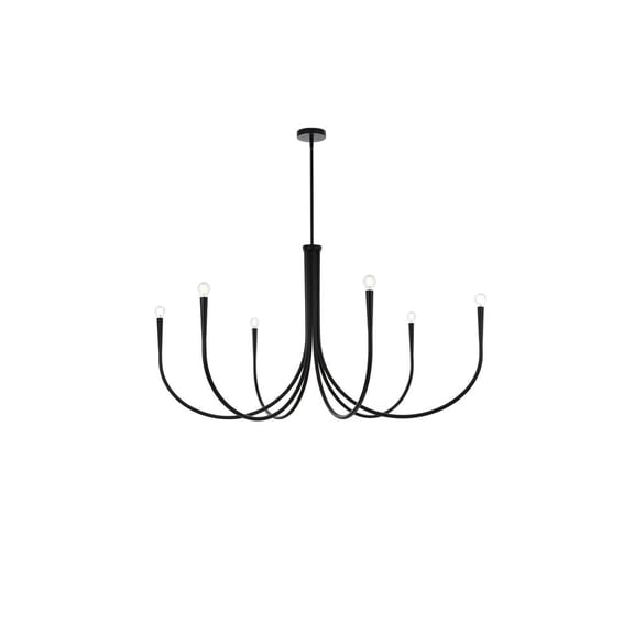 Living District Layne 50 inch chandelier in Black